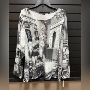 Méchant Paris Landmarks Long Sleeve Top 3x